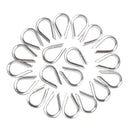20 Pcs Stainless Steel Wire Cable Rope Thimbles for 2mm Cable Marine Boat