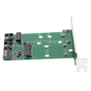 M.2 MSATA to SATA 3.0 SSD Adapter 2-in-1 Card Support NGFF B-Key 22x60mm