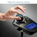 Car Cigarette Lighter Bluetooth Calling FM Radio Transmitter AUX Port MP3 U J9O3