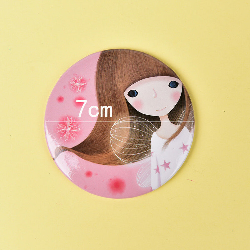 Mini Girl Series Mirror Portable Makeup Mirror Small Pocket Travel One Sided  Gw