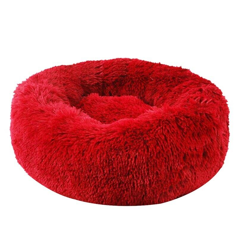 Pet Bed for Cats and Dogs,Super Soft Round Dog Bed Oval Donut Nesting Cave