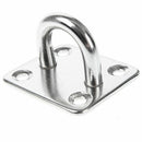 Holes Stainless Steel With Ring Boat Deck Rope Fixing Marine Eye Plate