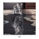 5D DIY Full Drill Diamond Painting Reflection Cat Cross Stitch (30x30cm)