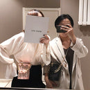Women'S Bucket Summer Handbag New Korean Fashion Chain Small Round Bag Stit M6U5