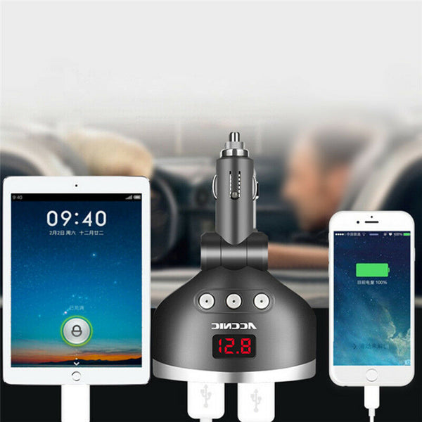 3in 1Dual USB Car Cigarette Lighter Socket Splitter Plug 3 Car Voltage-MonitorM&