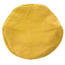 2Pcs Elastic Winter Plush Round Chair Seat Cover Removable ~Yellow_33cm Dia