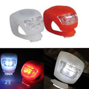 Silicone Bicycle Bike Cycle Safety LED Head Front Rear Tail Light Lamps
