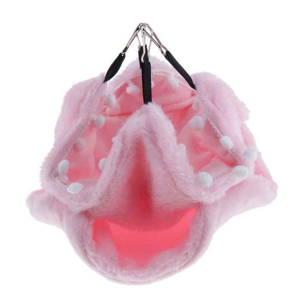 Small Animals Cozy Hammock Winter Warm Nest For Hamster Birds Parrot Pink