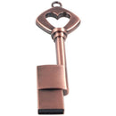 USB 2.0 Metal USB Pen Drive Pure Copper Heart USB Flash Drive Key (Copper,  L5D1