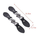 Pair of PU Leather Snap Toggle Closure Toggle Buttons with Metal Buckle Clip for