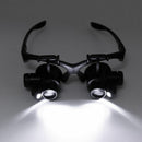 10X 15X 20X 25X Headband Repair Magnifier Light Eye Jewelry Magnifying Glasses