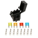 4 Way Blade Fuse Box & 1 Way Relay Box Combo Holder / Block for