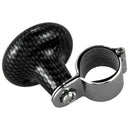Carbon Fiber Pattern Car Help Round Hand Crank Steering Wheel Knob A5E5