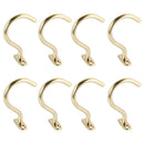 Set of 8 Brass Snooker Table Side Rail Rest Hook Billiard Bridge Stick Hanger