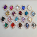 10 Pack Rhinestone Buttons Flatback Cabochon Scrapbooking Embellishment