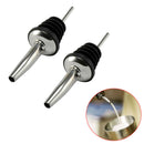 2x Stainless Steel Olive Oil Liquor Wine Pourer Spout Free Flow Bottle Dispenser