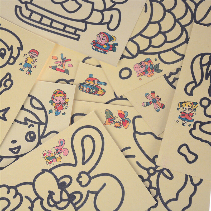 5PCS Kids DIY Colorful Sand Painting Art Creative Drawing for Children Toys LJ