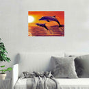 5D DIY Full Drill Diamond Painting Dolphin Cross Stitch Mosaic Craft Kits