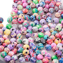 100pcs Beads Jewelry Accessory Ceramic Round 8 mm Dia. G9O6
