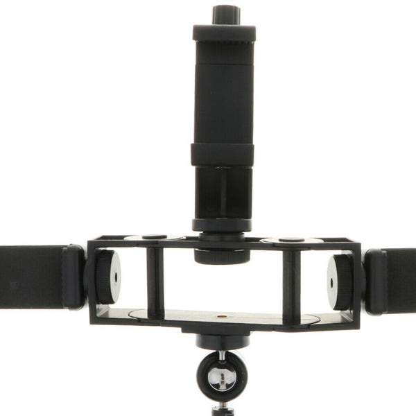 Universal Multi-function Phone Clamp Three-position Rotating Tripod PTZ Base