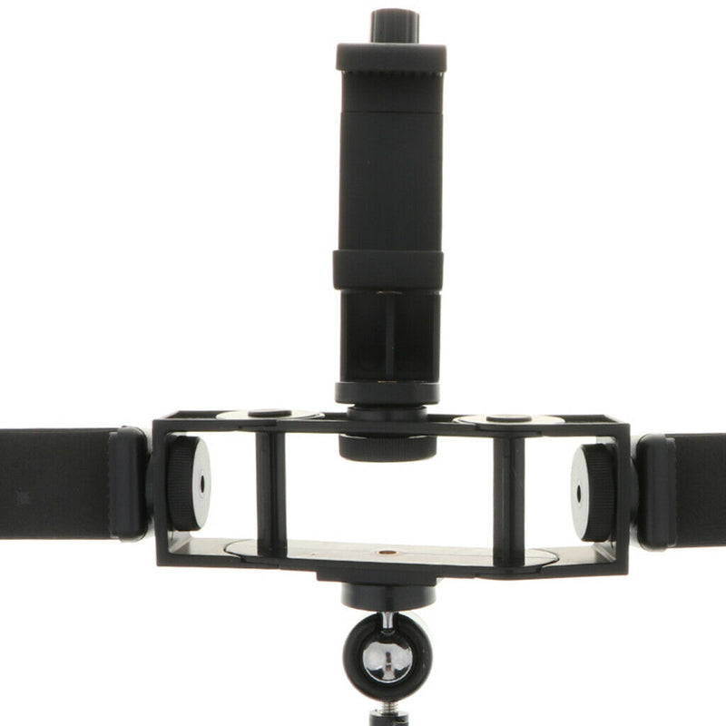 Universal Multi-function Phone Clamp Three-position Rotating Tripod PTZ Base