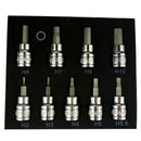 3/8 inch Drive Socket Hexagon Key Drill Set Chrome Vanadium Steel Pressure