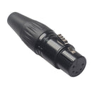 Male Female XLR Mic Connector Audio Mic Cable Plug Audio Socket Black