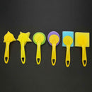 6pcs/set Geometric Sponge Brushes Seal Painting Brush Kid Graffiti Pigment