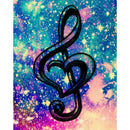 Painting By Numbers Kit DIY Music Note Hand Painted Canvas Oil Art Picture A