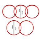For 2013-18 Mercedes Benz GLA Class Red Aluminum Car Air Vent Outlet Ring Trims