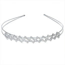 Headband rectangular rhinestone tiara of bridesmaid / wedding / girl flower O2I7