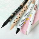 Automatic Pen Cute Black and White Dots Plastic Mechanical Pencil 0.5mm X8F0