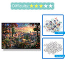 1000pcs Paper Puzzle Scenery Jigsaw Educational Toys for Adults Kids (F)