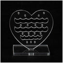 5 X Clear Plastic Earrings Holder Display Stand 59x58mm HOT