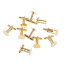 10 Pieces Cufflinks Blanks Round Pads DIY Making Cuff Links Findings Crafts