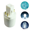 1x G24q 4 Pin 15mm To E27 E26 Screw LED Light Bulb F4Z7 Lamp Converter H Ad R8H2