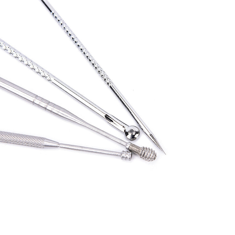 Blackhead Pimple Comedone Acne Extractor Remover Tool+Ear Wax Stick Kit Set  â„–[