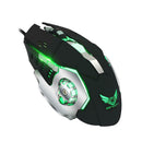 Electroplated USB Gaming Mouse with Adjustable DPI LED Light Macro Function