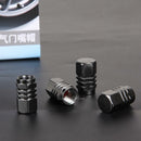 4pcs Wheel Tyre Tire Valve Stems Air Dust Cover Screw Caps Car Truck Bike Gray