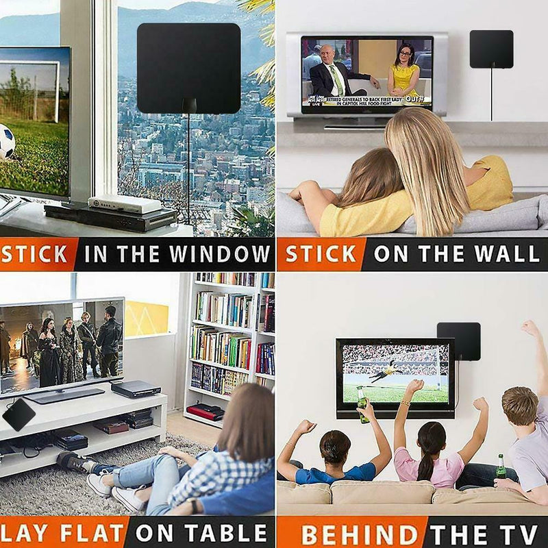 HJ0001 450 Miles Indoor 1080P Digital TV Antenna Signal Receiver Amplifier