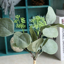 3 Branches Simulation Artificial Plant Eucalyptus Leaf with Berry for Home
