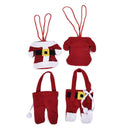 6x Santa Suit Christmas Cutlery holder tableware Silverware bag DecorationsB Gn
