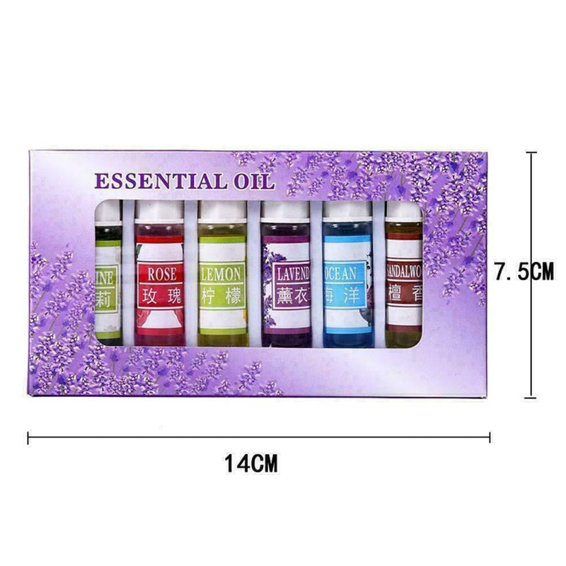 6 Bottles/Set Essential Oils 100% Pure Natural Aromatherapy Aroma 90g O 5ml U4P8