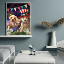 Mosaic Decor Full Drill Diamond Painting Bead Art (WX681 Fireworks Dog)