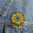 Sunflower Brooches Enamel Badges Jacket Lapel Backpack Decor Jewelry Gift
