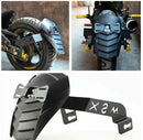 Rear Wheel Fender Splash Guard Cover Tire Hugger with License Plate Bracket