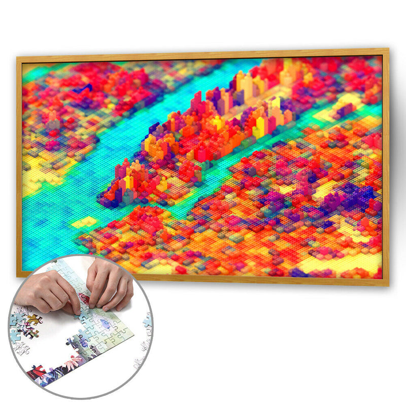 1000 Pieces Paper Jigsaw Puzzles Colorful Mini House Assembling Picture Kit