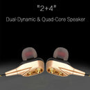 5X(3.5mm HiFi Wired Earphone Dual-Dynamic Quad-core Speaker In-ear earbuds B4O7)