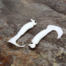 17pcs Fishing Lure Lead Jig Head Hook Grub Worm Soft Baits Shads Silicone