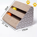 Cat Scratch Board Wedge Shaped Corrugated Cardboard Natural Cat Scratching